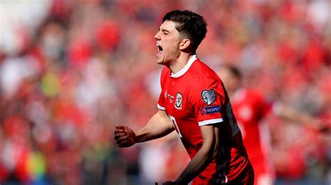 wales vs slovakia|Debut goal for James .